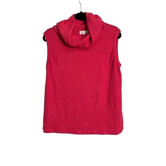 Velvet by Graham & Spencer Top Women's Large Fuchsia Pink Cowl Neck Tank Top - Picture 1 of 9